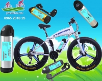 Chế xe đạp thể thao thường thành xe đạp điện chạy pin phích nước 50km/sạc