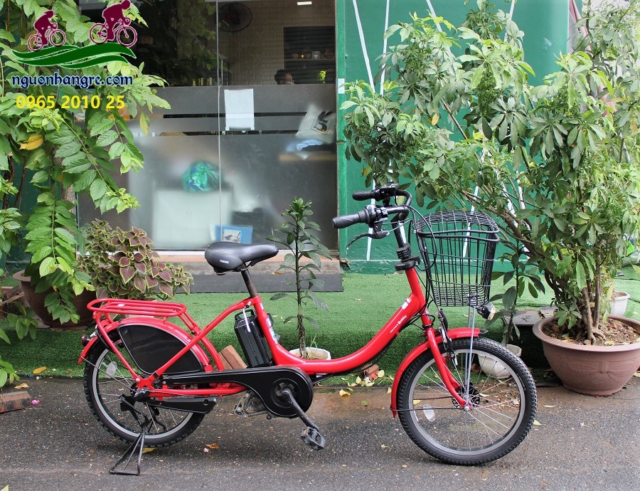 Xe đạp điện Nhật Yamaha baby màu đỏ