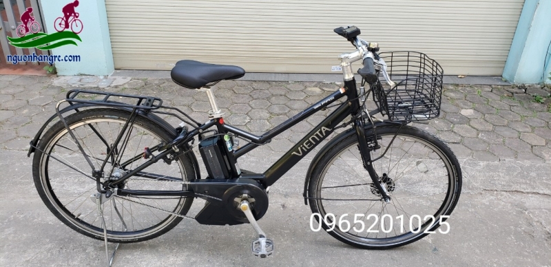 Xe đạp điện Nhật trợ lực Yamaha Vienta màu đen