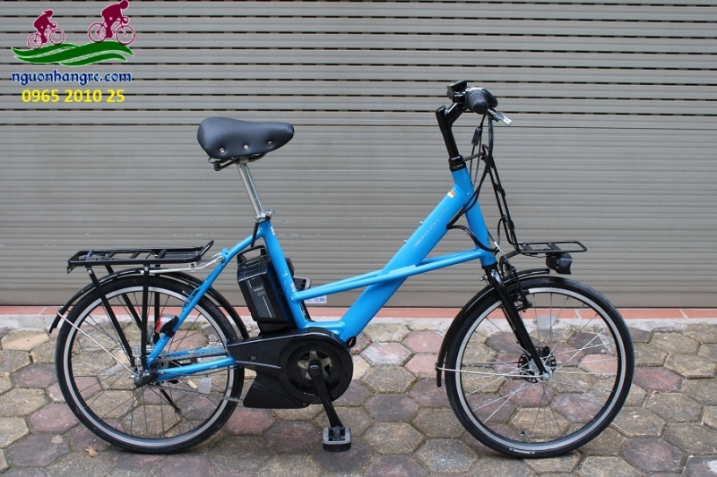 Xe đạp trợ lực Yamaha Pas X màu xanh