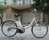 Xe đạp điện National tay ga màu trắng bánh 24 inch giá rẻ - anh 1