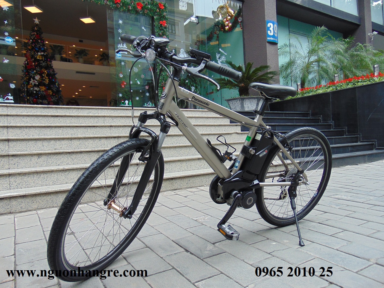 Xe đạp điện Nhật Panasonic Hurryer thể thao MTB màu đồng