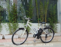 Xe đạp điện trợ lực thể thao Panasonic trắng