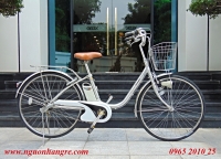 Xe đạp điện trợ lực Nhật Panasonic màu bạc