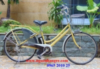 Xe đạp điện Nhật bãi ASSISTA vàng chanh