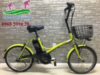 Xe đạp điện Nhật bãi panasonic bánh 20 màu cốm