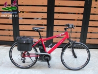 Xe đạp điện Nhật thể thao Panasonic Hurryer màu đỏ