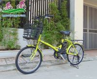 Xe đạp điện Nhật: trợ lực Panasonic bảnh nhỏ xanh cốm