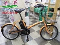 Xe đạp điện Nhật Panasonic bánh 20 inch màu cam