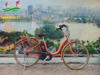 Xe đạp điện Nhật trợ lực Brigestone Assista 2016 màu hồng cam