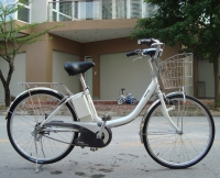 Xe đạp điện National tay ga màu trắng bánh 24 inch giá rẻ