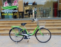 Xe đạp điện Nhật natura xanh cốm