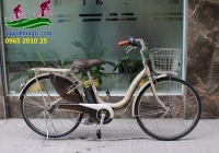 Xe đạp điện Nhật Bản Yamaha pas Natura màu kem