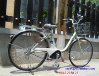 Xe đạp điện trợ lực Panasonic màu xanh cốm