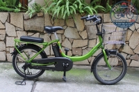 Xe đạp điện Nhật bãi Yamaha baby màu xanh cốm
