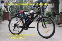 Chế xe địa hình thành xe điện chạy pin lithium vỏ dạng phích nước đi 50km/sạc