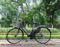 Xe đạp điện Nhật trợ lực yamha pas city xám ghi