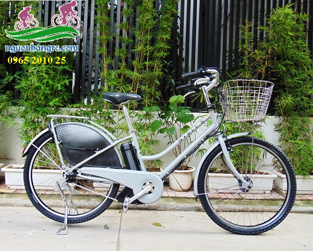 Xe đạp điện Nhật trợ lực HydeeB màu xám Xe đạp điện Nhật trợ lực HydeeB màu xám